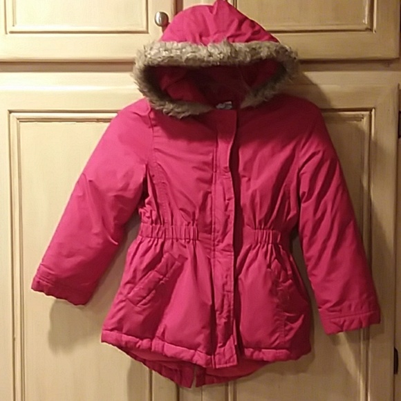 Crazy 8 red hooded puffer jacket medium 7/8 - Picture 1 of 7